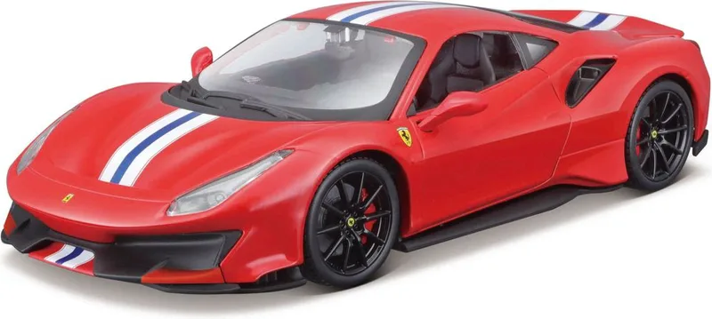 FERRARI 488 PISTA BBURAGO ΜΕΤΑΛΛΙΚΟ ΑΝΤΙΓΡΑΦΟ 1:24 RED
