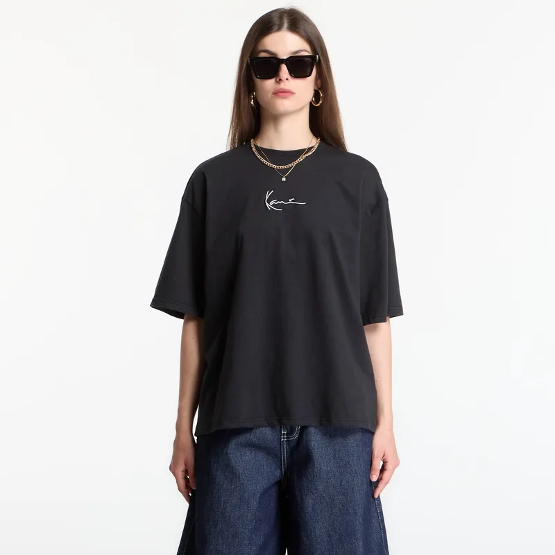 T-shirt Karl Kani Signature Stencil Peached Oversized T-Shirt Black S