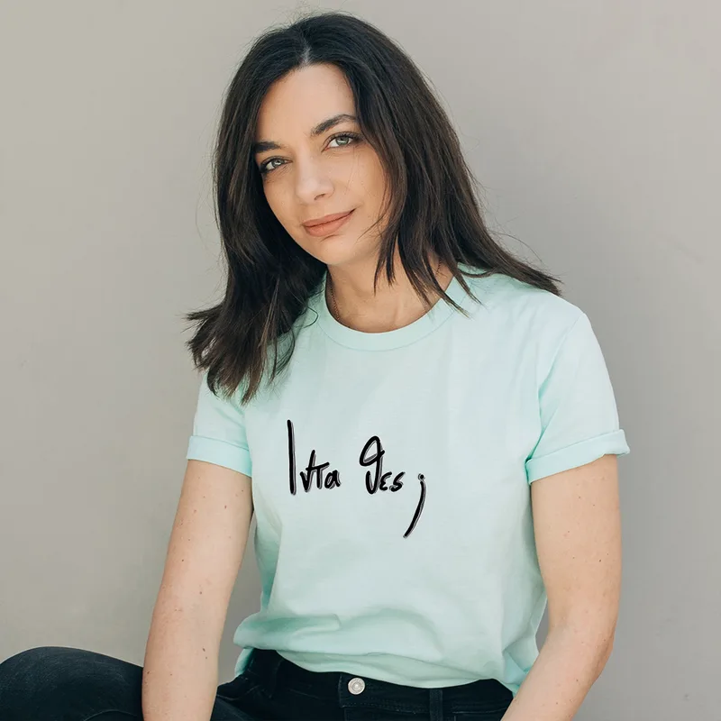 Ίντα θες; - Organic Vegan T-Shirt Unisex - Μέντα - L