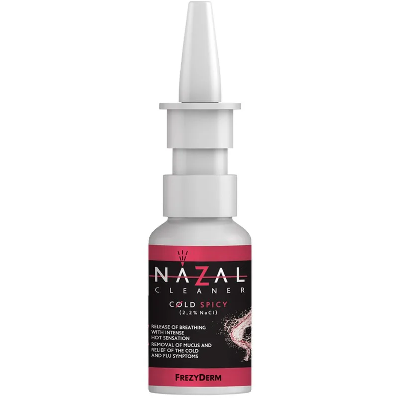 Frezyderm Nazal Cleaner Cold Spicy Spray Αλατούχο Διάλυμα που Ανακουφίζει Άμεσα από τα Συμπτώματα του Έντονου Κρυολογήματος 30ml