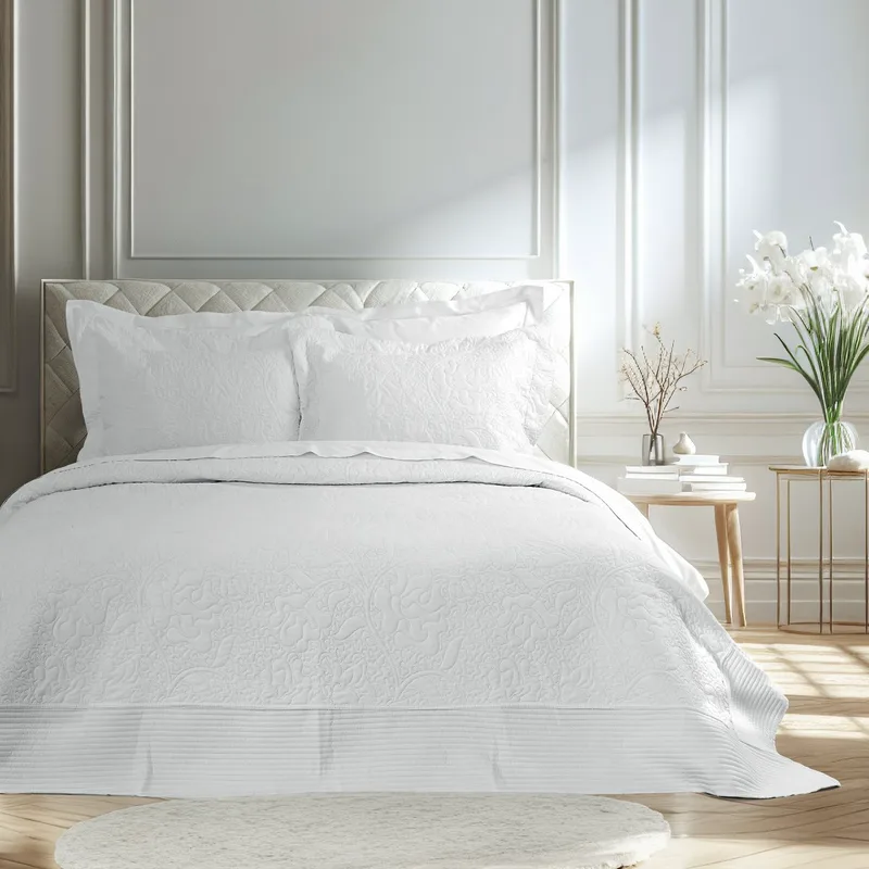 Νυφικό Κουβερλί King Size (Σετ 240x260) Nima Heather White