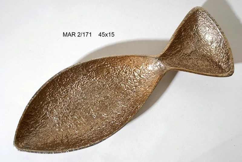 Διακοσμητική Πιατέλα Αλουμινίου Royal Art 45x15εκ. MAR2/171 (Υλικό: Αλουμίνιο, Χρώμα: Χρυσό ) - Royal Art Collection - MAR2/171