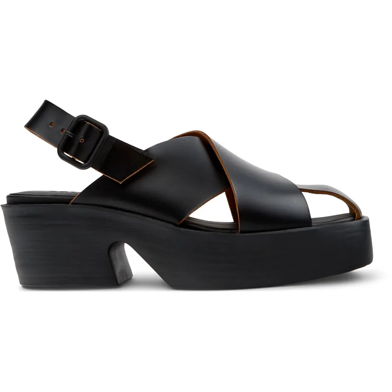 CAMPER Billie - Πέδιλα Για Γυναικεία - Μαύρο, Μέγεθος 40, Smooth leather