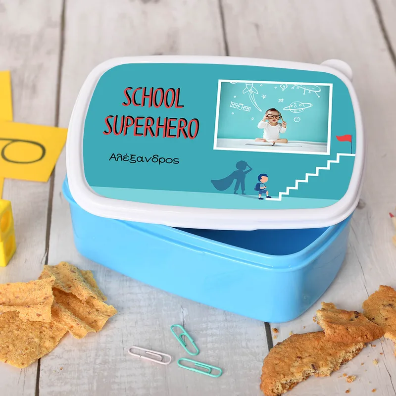 School Superhero - Σχολικό Δοχείο Φαγητού - Μπλε