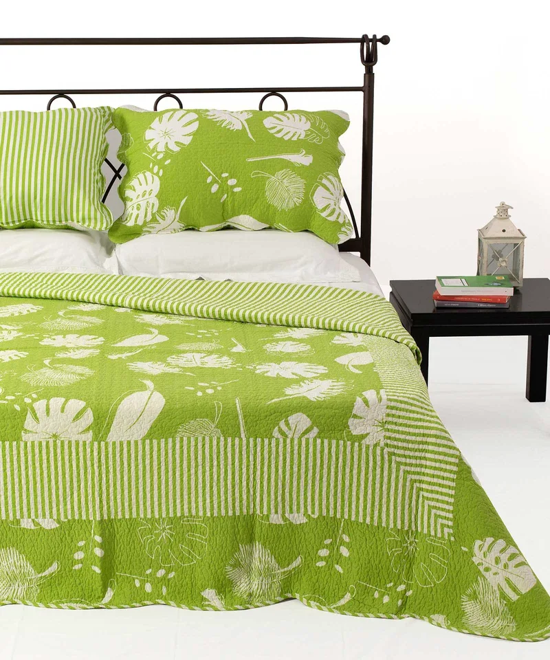 Σετ Κουβερλί Υπέρδιπλο Silk Fashion 350 Λαχανί 220x240