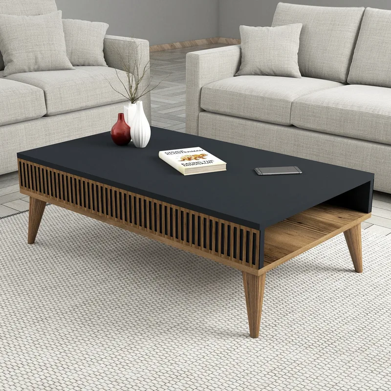 Τραπέζι Σαλονιού Milan - Walnut, Anthracite 845Hct2888 (105x34,6x60)