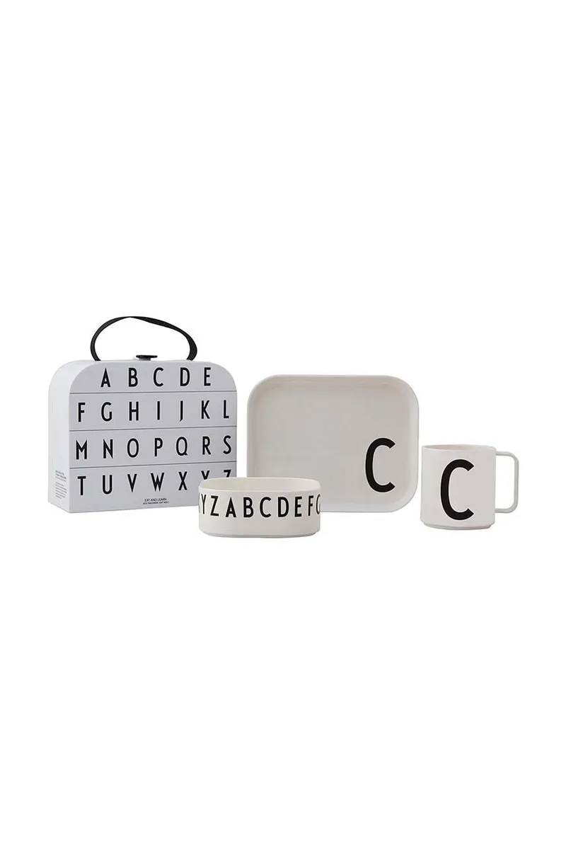 Παιδικό σετ πρωινού Design Letters Classics in a suitcase 4-pack