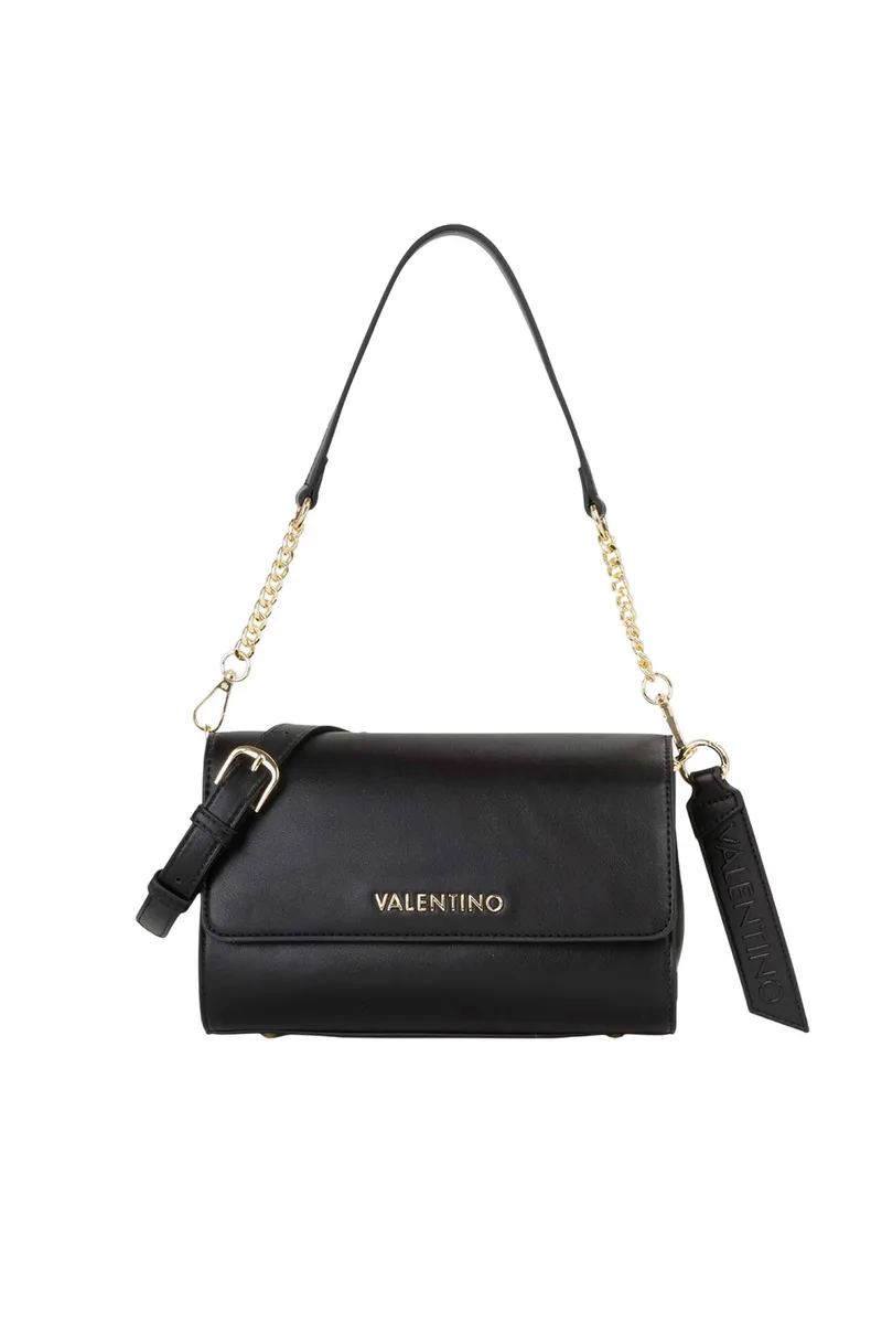 Valentino γυναικεία τσάντα ώμου με μεταλλικό λογότυπο "Hira " - 73LVBS9PD09/HIR Μαύρο