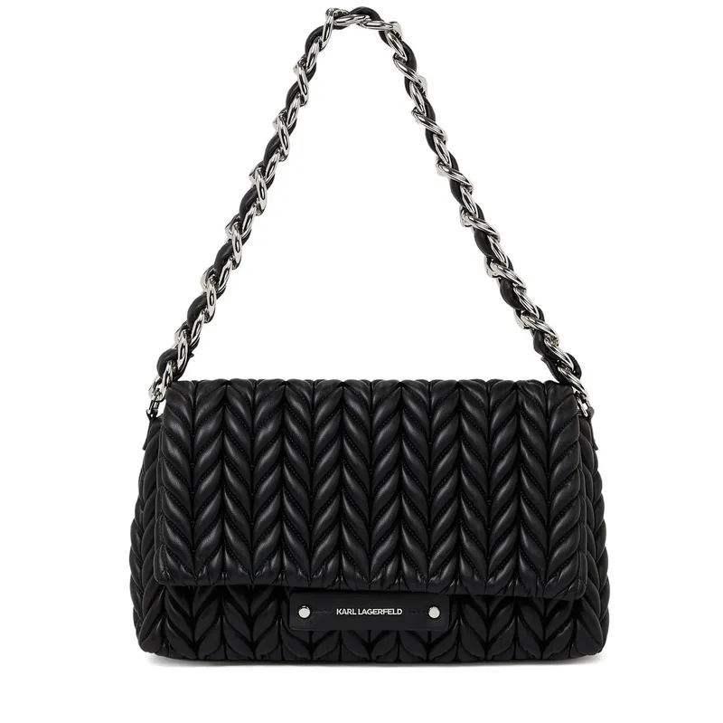 Γυναικεία K/Weave Τσάντα Μαύρη Karl Lagerfeld B2W30229-1AV BLACK NICKEL