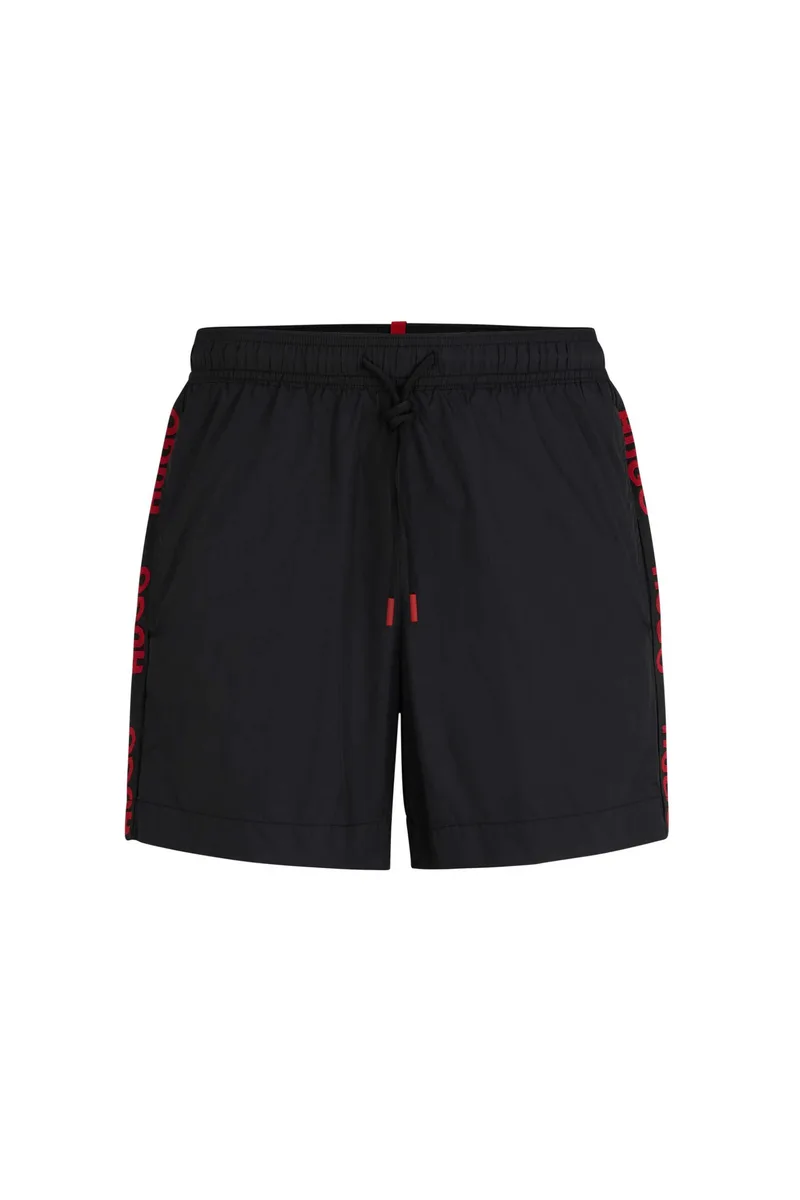 Hugo Boss ανδρικό μαγιό μονόχρωμο με λογότυπο "Fab" - 50500973 Μαύρο