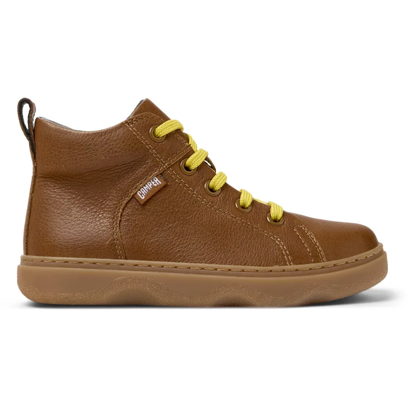 CAMPER Kiddo - Μπότες Για Παιδιά - Καφέ, Μέγεθος 35, Smooth leather