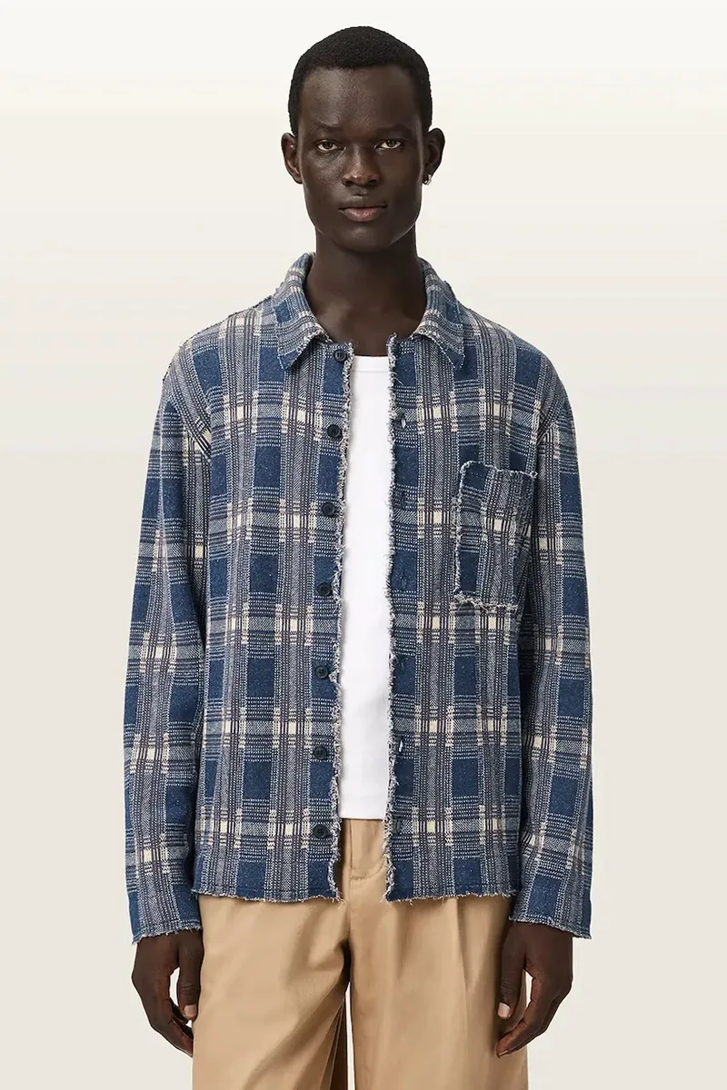 AllSaints ζακέτα ανδρική με λινό SOLMAR