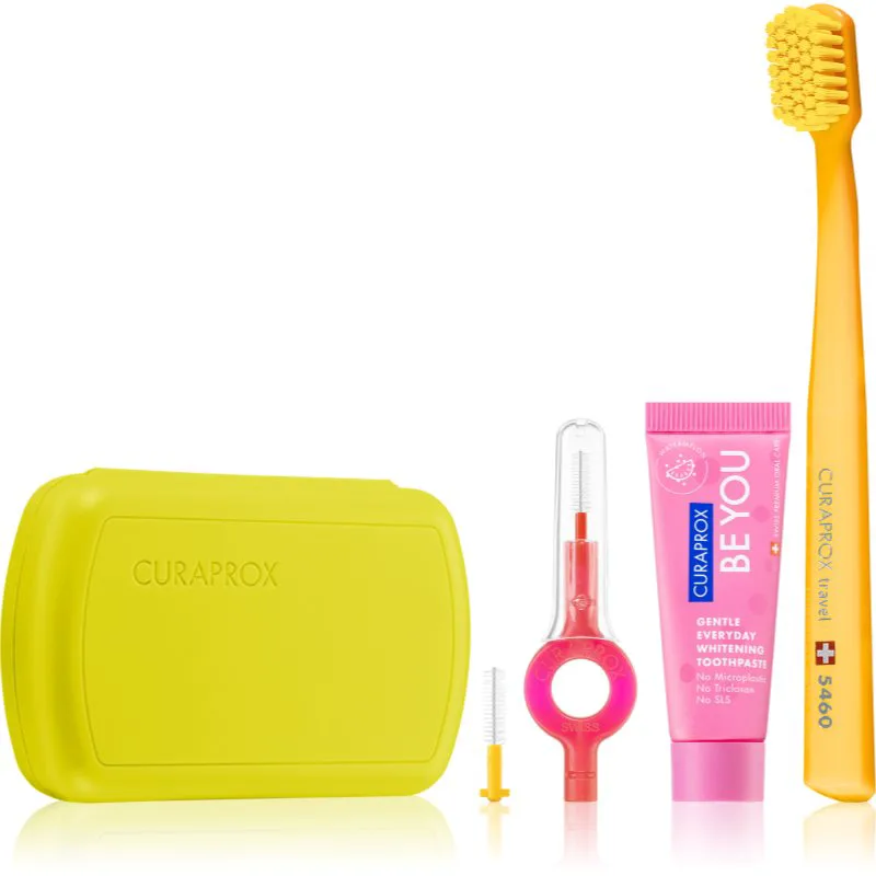 Curaprox Travel Set ταξιδιωτικό σετ σε δόντια, γλώσσα και ούλα Green