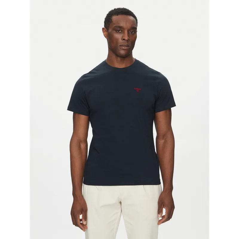 Barbour T-Shirt Essential Sports MTS0331NY91 Σκούρο μπλε Tailored Fit