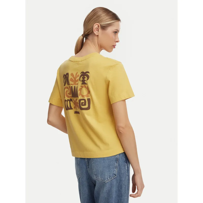 Quiksilver T-Shirt Standard  EQWZT03197 Κίτρινο Regular Fit