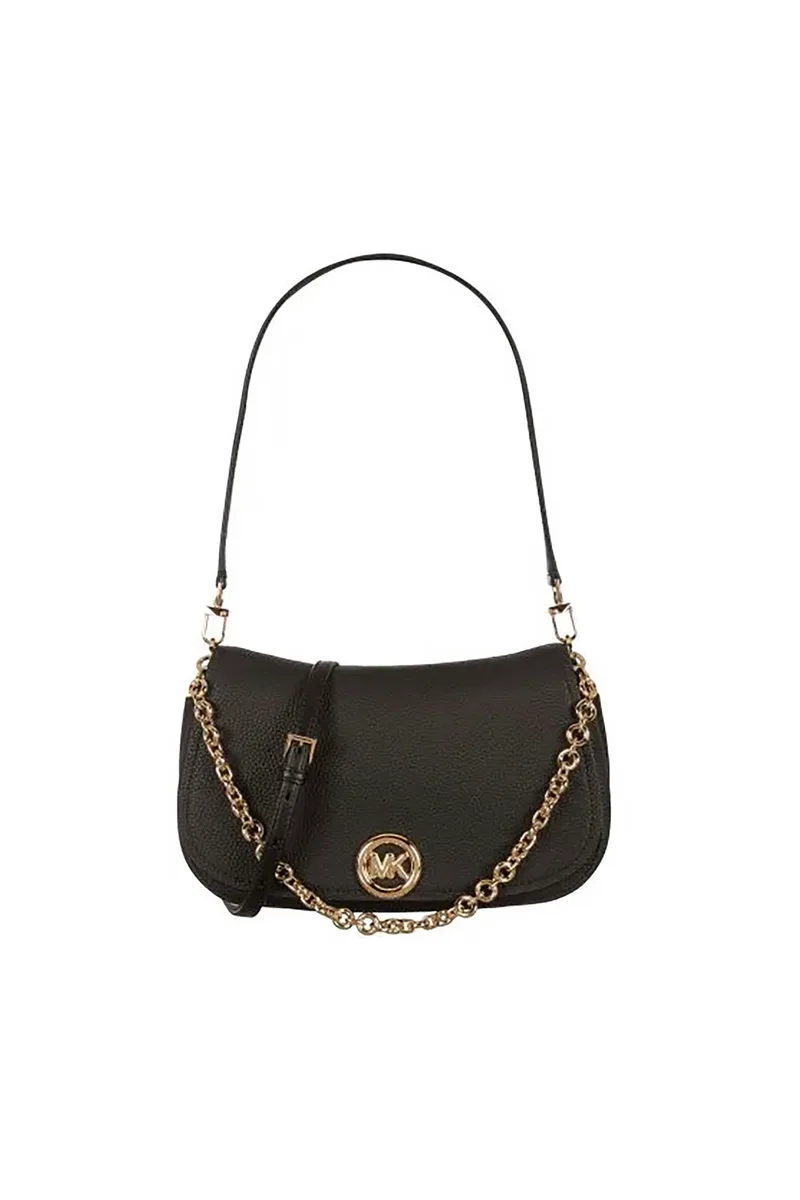 Michael Kors γυναικεία δερμάτινη τσάντα ώμου "Nolita" - 30R6GY5S2L Μαύρο