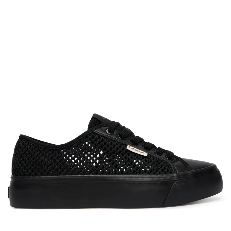 Αθλητικά Calvin Klein Vulc Flatf Lace Up Lin Mesh HW0HW02971 Μαύρο