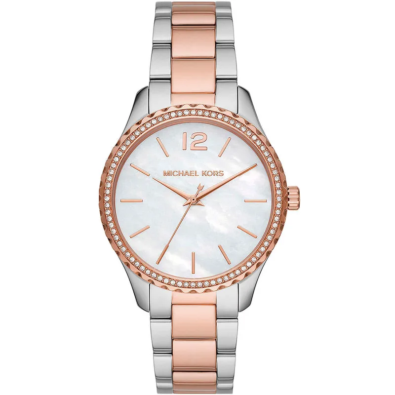 MICHAEL KORS Layton Crystals Two Tone Stainless Steel Bracelet MK6849
