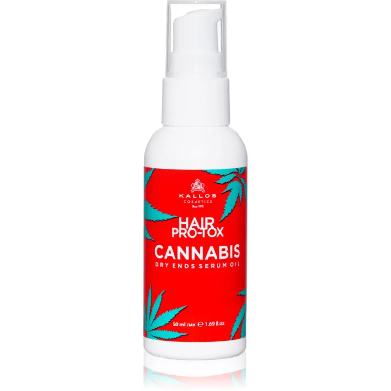 Kallos Hair Pro-Tox Cannabis ελαιώδης ορός για ξηρά άκρα μαλλιών 50 ml