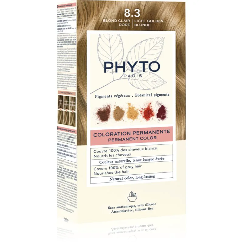 Phyto Color βαφή μαλλιών χωρίς αμμωνία απόχρωση 8.3 Light Golden Blond 1 τμχ