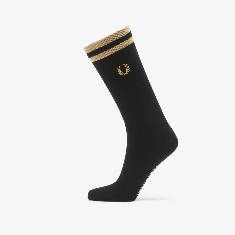 Fred Perry Tipped Sports Sock Black/ Champagne 43-46