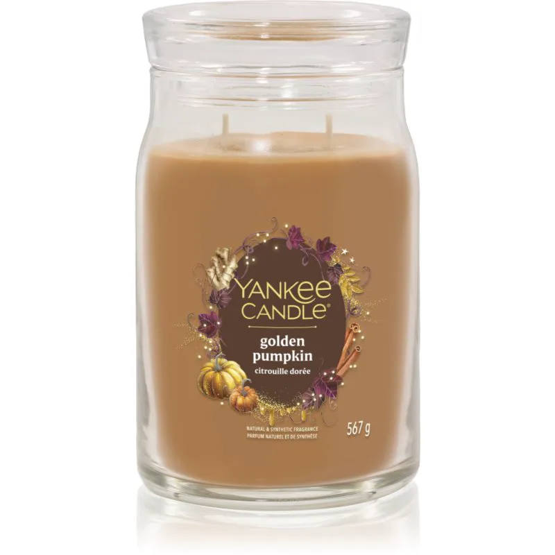 Yankee Candle Golden Pumpkin αρωματικό κερί Υπογραφή 567 γρ