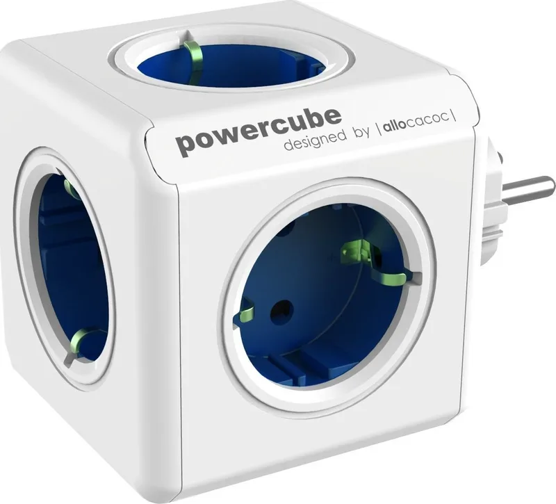 Allocacoc PowerCube Original - Πολύπριζο με 5 Υποδοχές - Blue - 2 Έτη Εγγύηση (1100BL/DEORPC)
