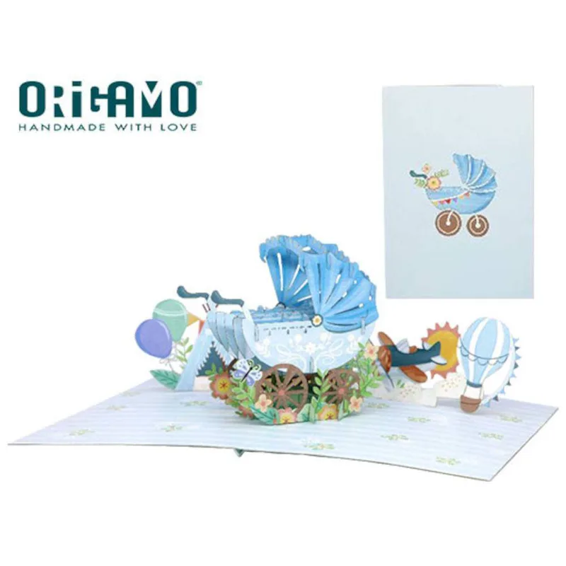 ORIGAMO ΚΑΡΤΑ ΕΥΧΕΤΗΡΙΑ ΑΝΑΔΥΟΜΕΝΗ ΑΓΟΡΑΚΙ 18.5x14cm KIRIGAMI