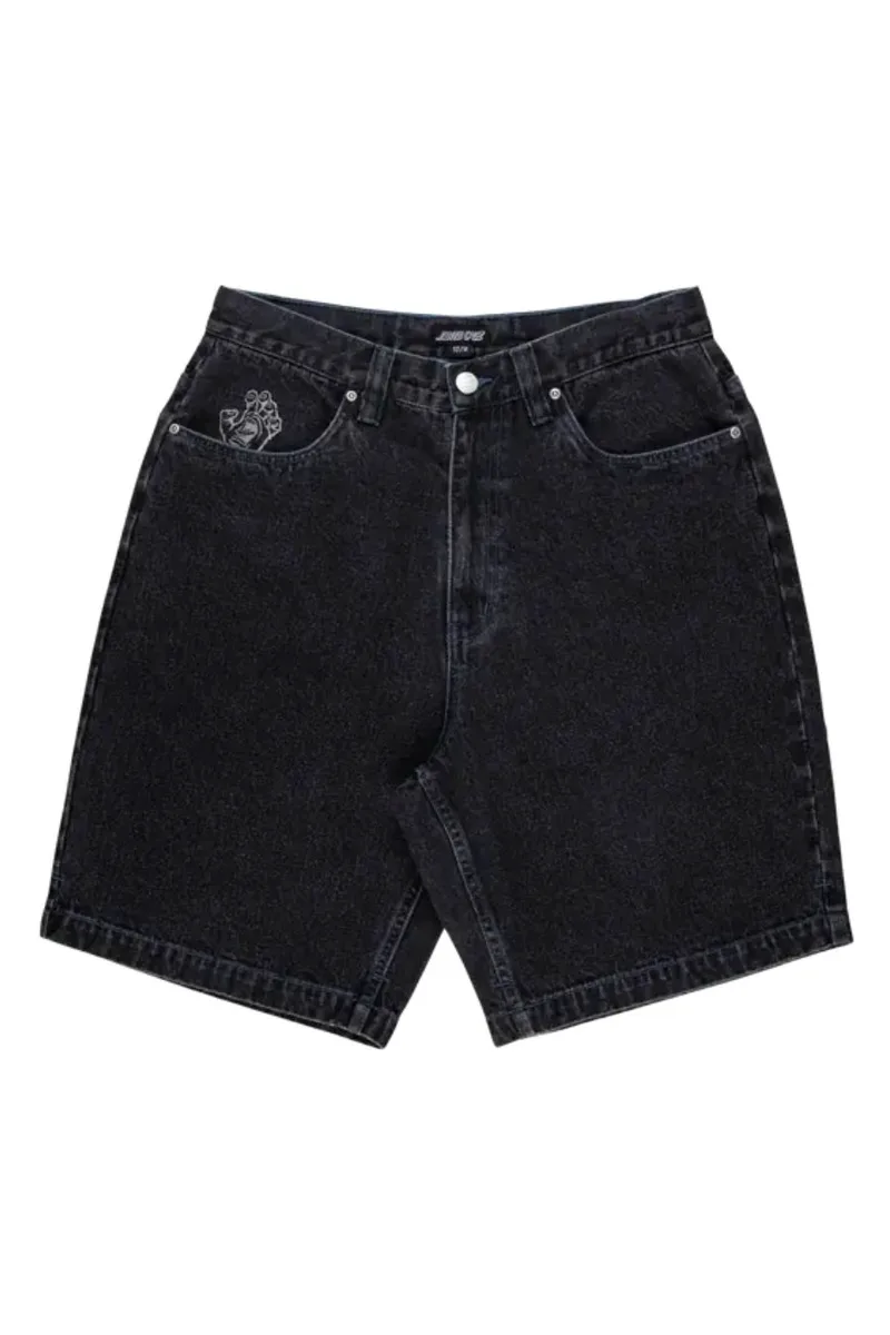SANTA CRUZ Ανδρική Τζιν Βερμούδα Stamped Big Shorts - Μαύρο-SCA-SHR-5605-BLACK