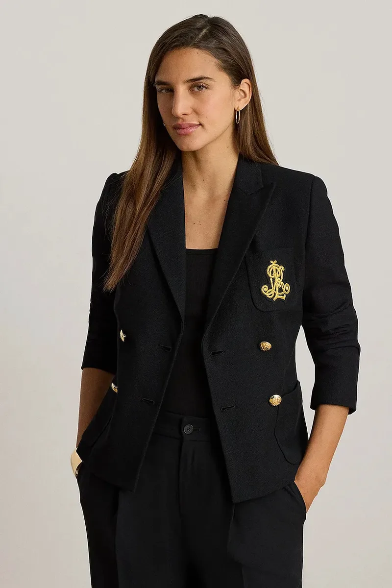 Lauren Ralph Lauren σταυρωτό σακάκι βαμβάκι με ελαστάν