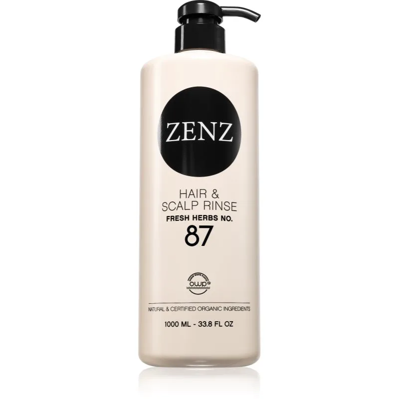 ZENZ Organic Fresh Herbs No. 87 εντατική φροντίδα για την αποκατάσταση του τριχωτού της κεφαλής 1000 ml