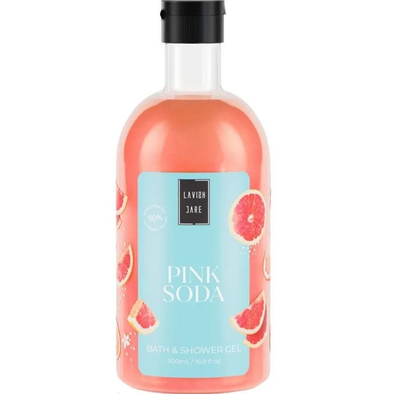 Lavish Care Ροζ Soda Shower Gel Ενυδατικό & Αρωματικό Αφρόλουτρο με Άρωμα Γκρέιπφρουτ 500ml