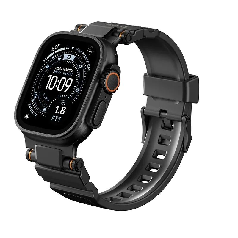 Λουράκι SwitchEasy Rugged Silicone Black Apple Watch 44/45/46/49mm