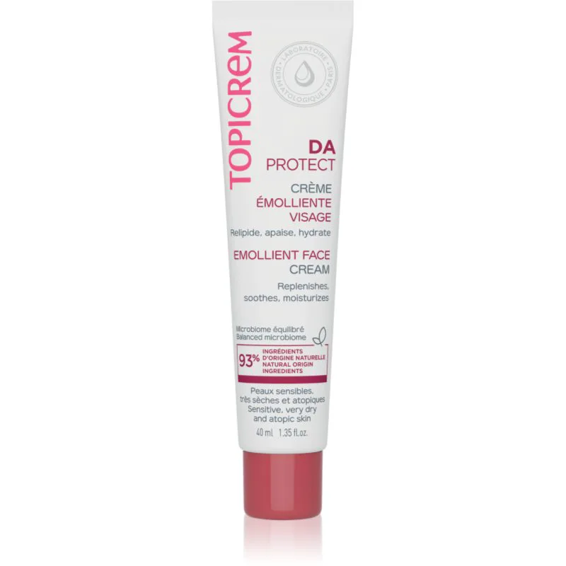Topicrem DA Emollient Face Cream μαλακτική κρέμα για ξηρή και ατοπική επιδερμίδα 40 ml