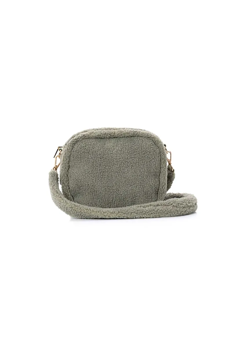 Folli Follie γυναικεία τσάντα crossbody "Furry Tales" - CB24F018GE Πράσινο Σκούρο