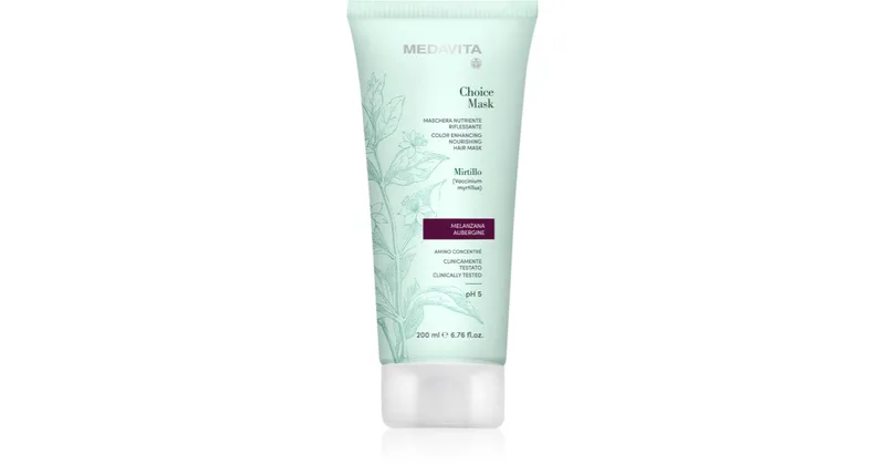 Medavita Choice Aubergine nourishing mask for colored hair 200 ml