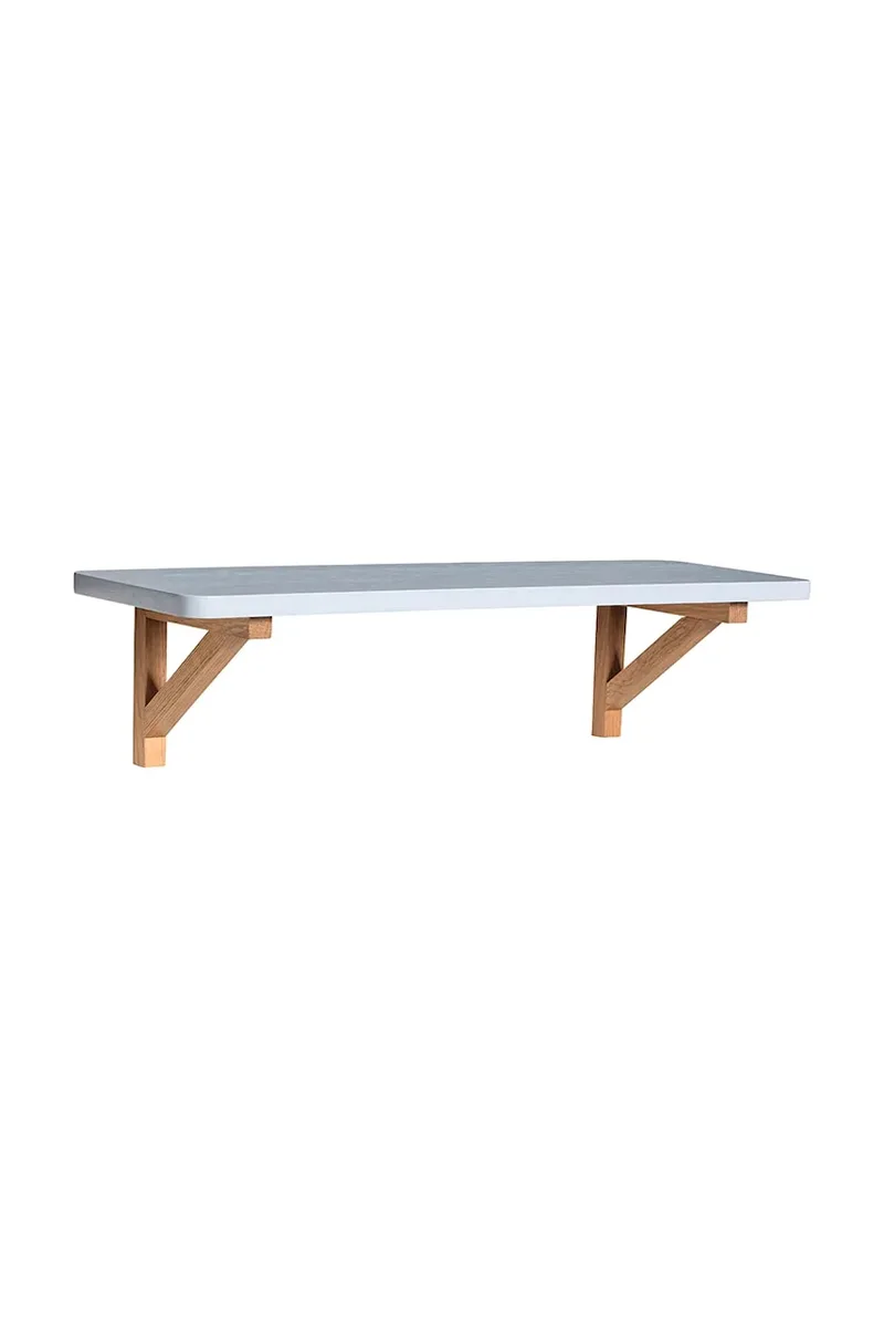 Hübsch ράφι επιτοίχιο από ξύλο βελανιδιάς 60 x 20 x 16 cm