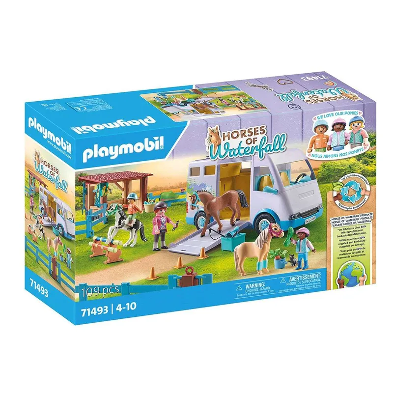 Playmobil 71493 Μαθήματα Ιππασίας με όχημα μεταφοράς αλόγων