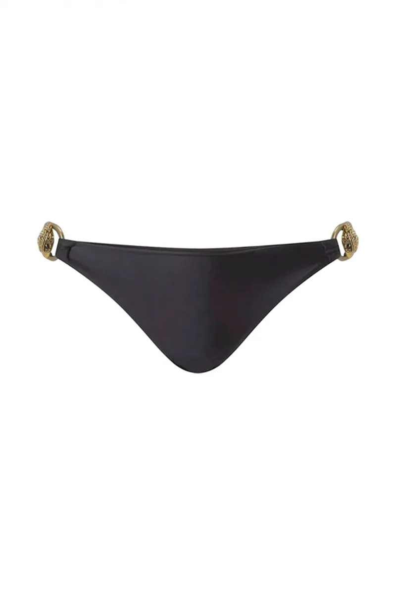 KURT GEIGER ΜΑΓΙΩ BIKINI BOTTOM CHELSEA BOTTOM ΜΑΥΡΟ ΜΕ ΧΡΥΣΕΣ ΑΓΚΡΑΦΕΣ