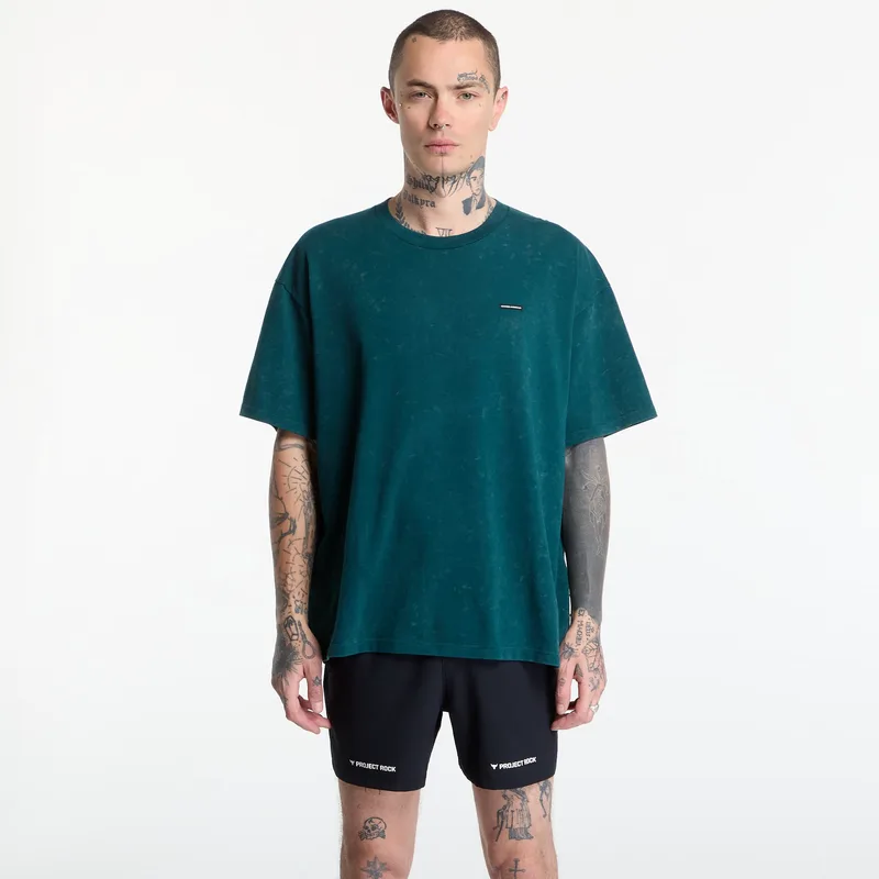 T-shirt Under Armour M HW OS LOGO WASH SS Green M