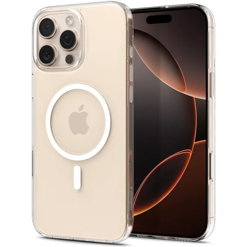 Θήκη iPhone 16 Pro Spigen Thin Fit T MagFit Ανθεκτική Σκληρή με MagSafe & Κάλυμμα για Camera Control - Clear / White (ACS09316)