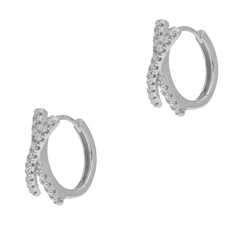 Σκουλαρίκια με Moissanite Diamonds από Ασήμι SK3779