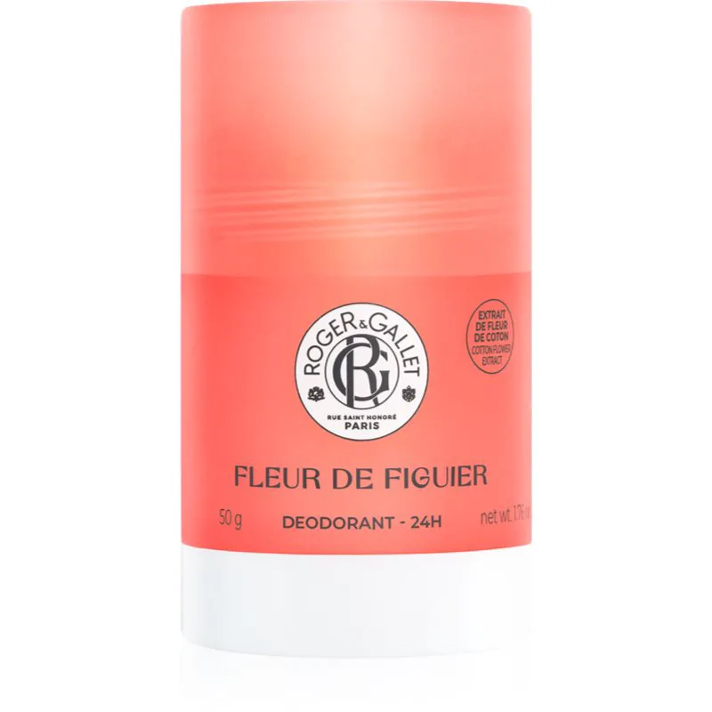 Roger & Gallet Fleur de Figuier στερεό αποσμητικό χωρίς άλατα αλουμινίου με 24 - ώρη προστασία για γυναίκες 50 γρ
