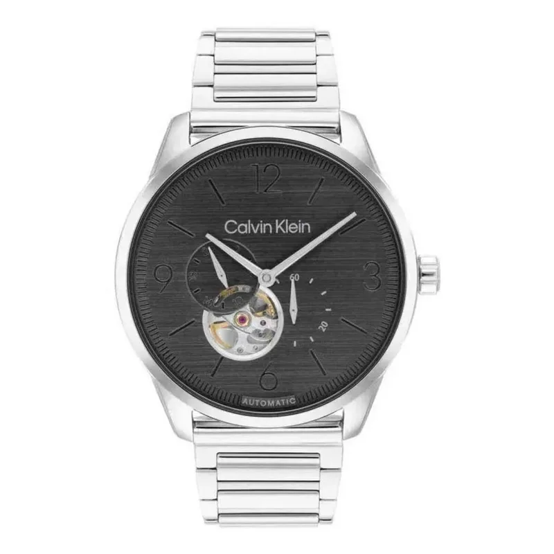 CALVIN KLEIN Esteem Automatic Open Heart Grey Dial Stainless Steel Strap 25200387