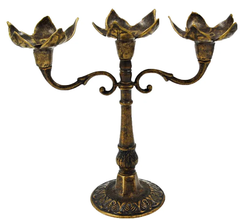 Κηροπήγιο 3 Θέσεων Μπρούτζινο Royal Art 25εκ. STL1858BR (Υλικό: Μπρούτζινο) - Royal Art Collection - STL1858BR