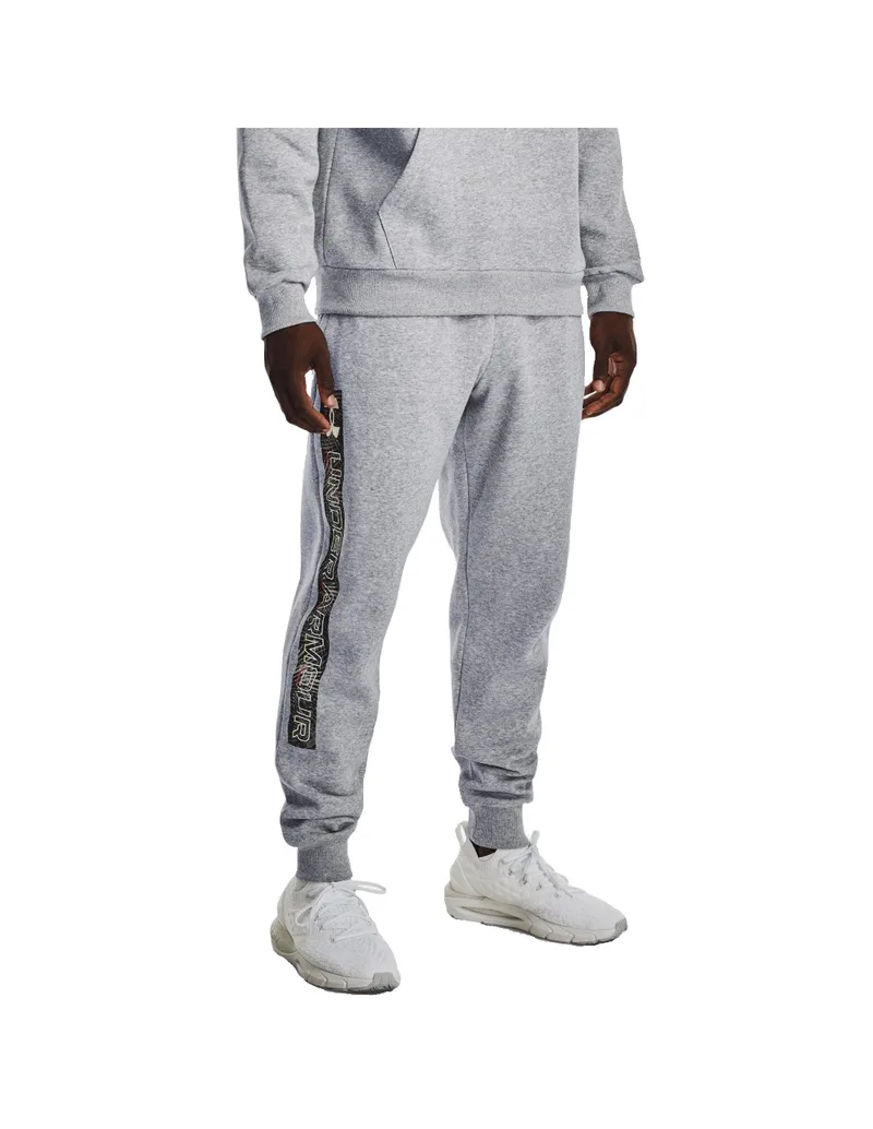 Under Armour Rival Παντελόνι Φόρμας με Λάστιχο Fleece Γκρι 1370351-011