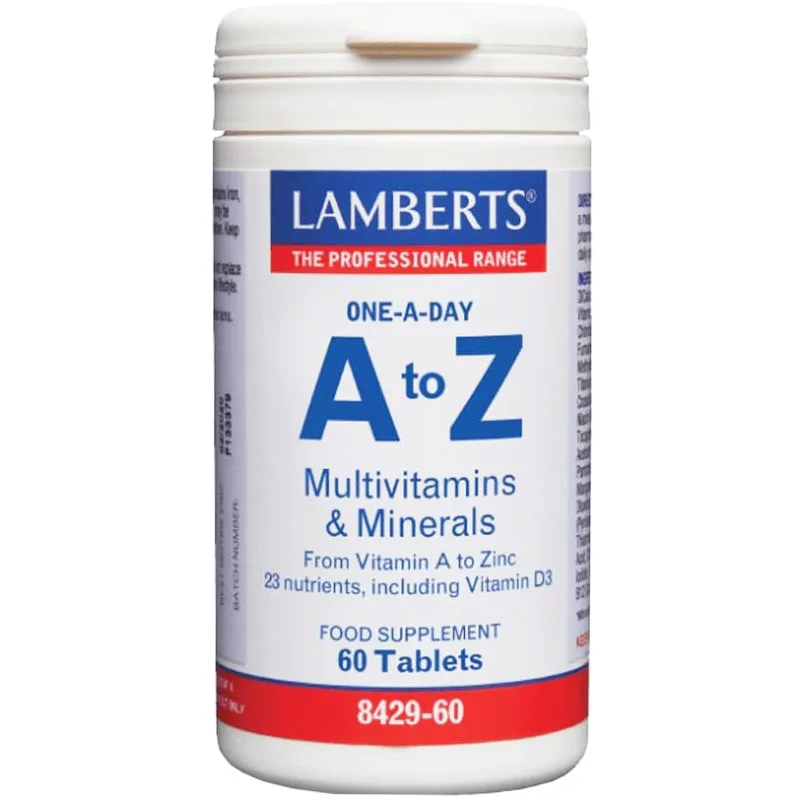 Lamberts A to Z Multivitamin & Minerals Συμπλήρωμα Διατροφής με Φόρμουλα Πολυβιταμινών & Μεταλλικών Στοιχείων για Τόνωση & Ενέργεια Κάθε Μέρα 60tabs