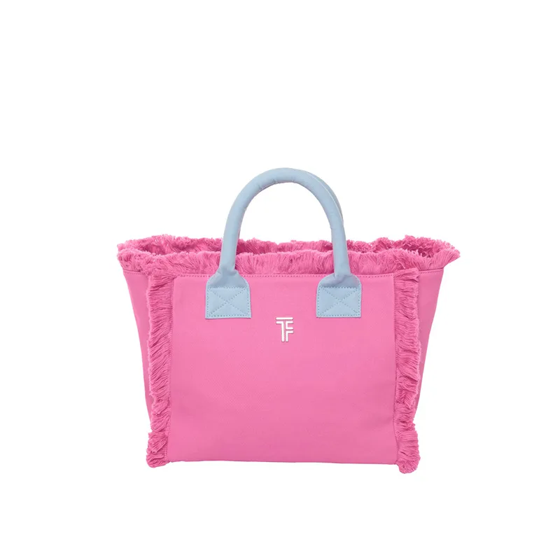 Τσάντα Θαλάσσης 26x24x16 Feel & Touch Caribbean Pink/Ciel