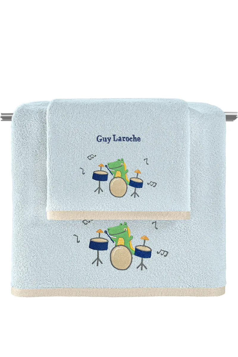 Σετ Βρεφικές Πετσέτες 2 Τεμαχίων Guy Laroche Bebe Band Sky 50x70,70x130