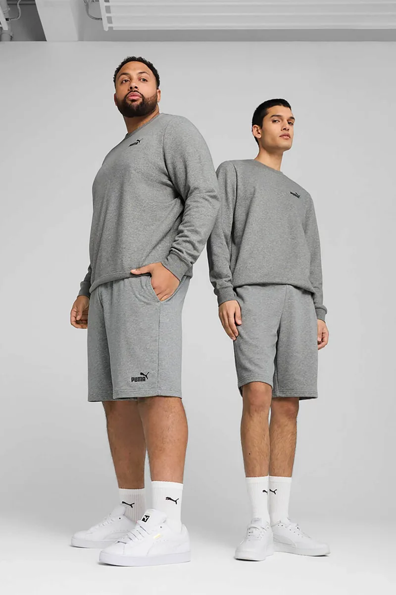 Puma ανδρική βερμούδα γυμναστικής με λογότυπο "ESS No. 1" - 682594 Γκρι